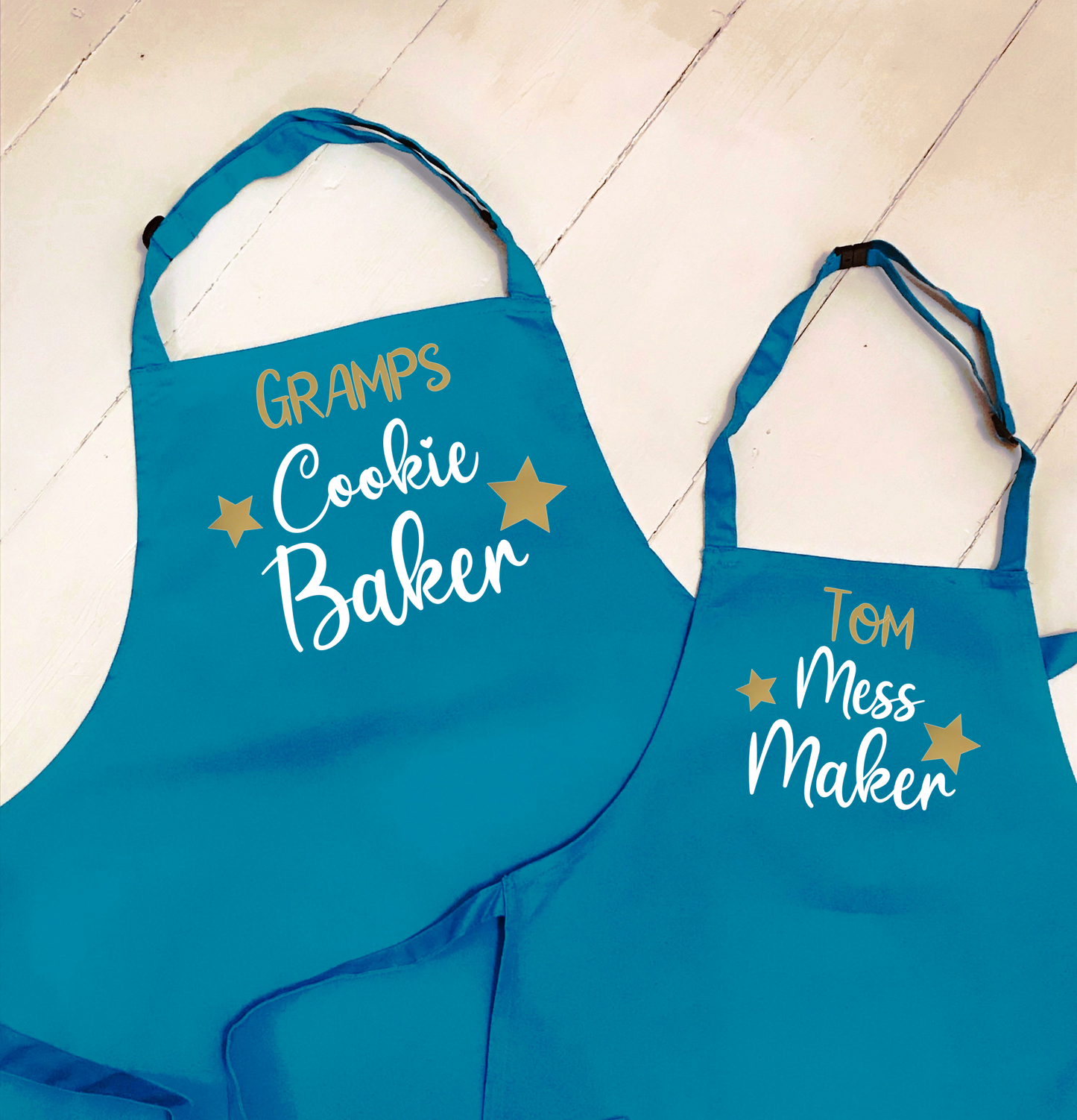 Set of 2 Aprons - Cookie Baker / Mess Maker