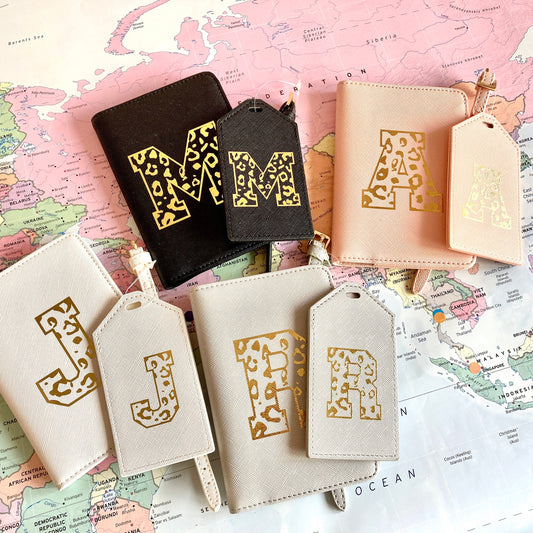 Passport Holder and Luggage Tag Set