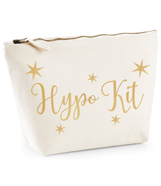 Canvas Hypo Kit bag, emergency zip pouch, diabetic kit, lifesaving