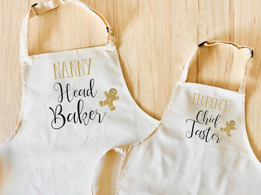 Set of 2 Aprons - Head Baker / Chief Taster