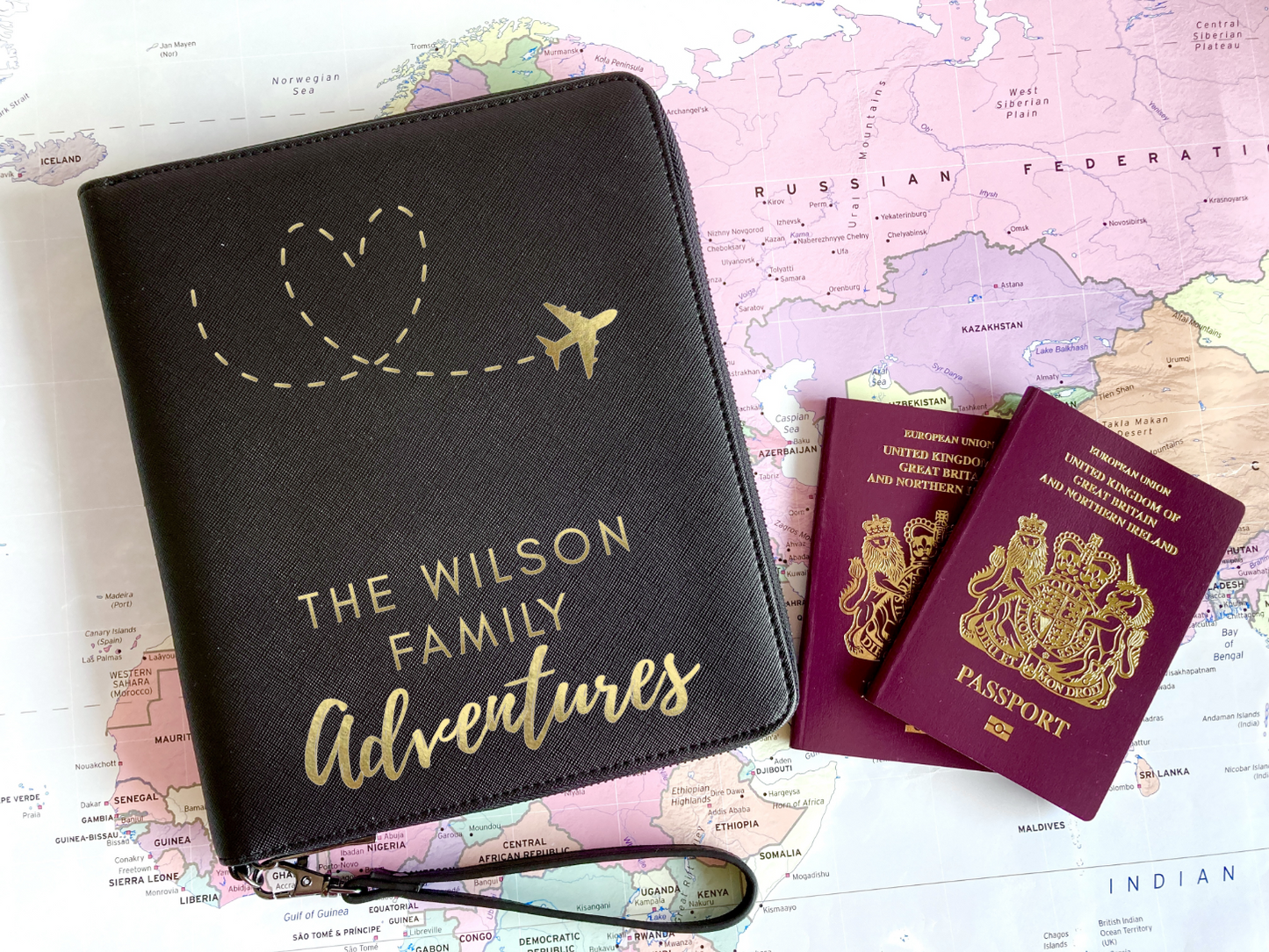 Personalised Faux Leather Travel Wallet