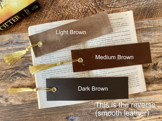 Leather Personalised Bookmark