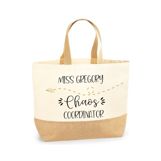 XL Canvas Teacher Tote