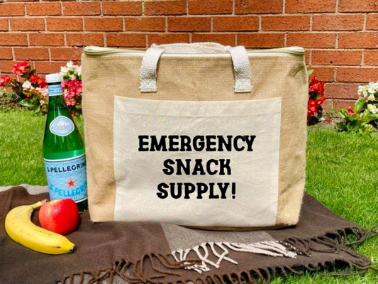 Jute Picnic Cool Bag - Emergency Snack Supply!
