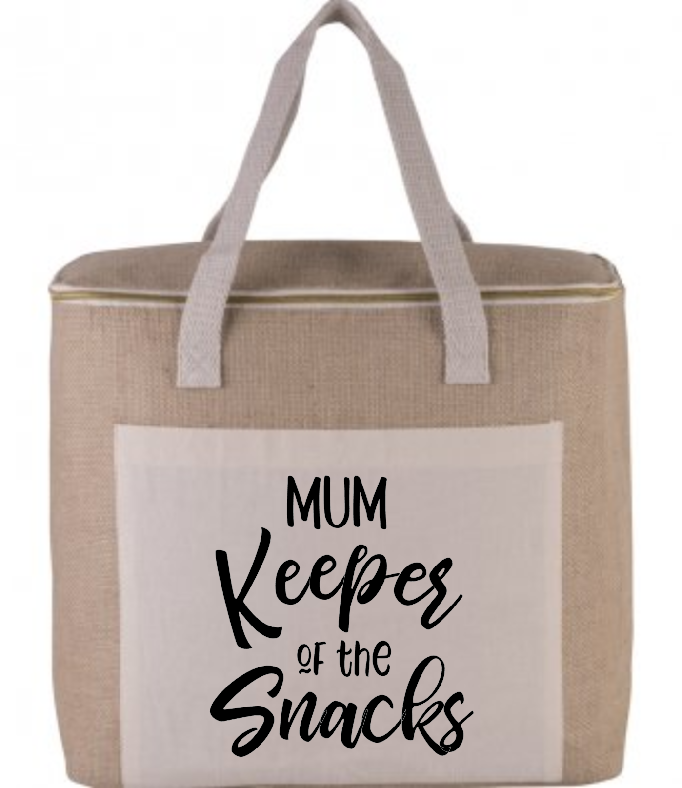 Jute Picnic Cool Bag - Keeper of the Snacks!