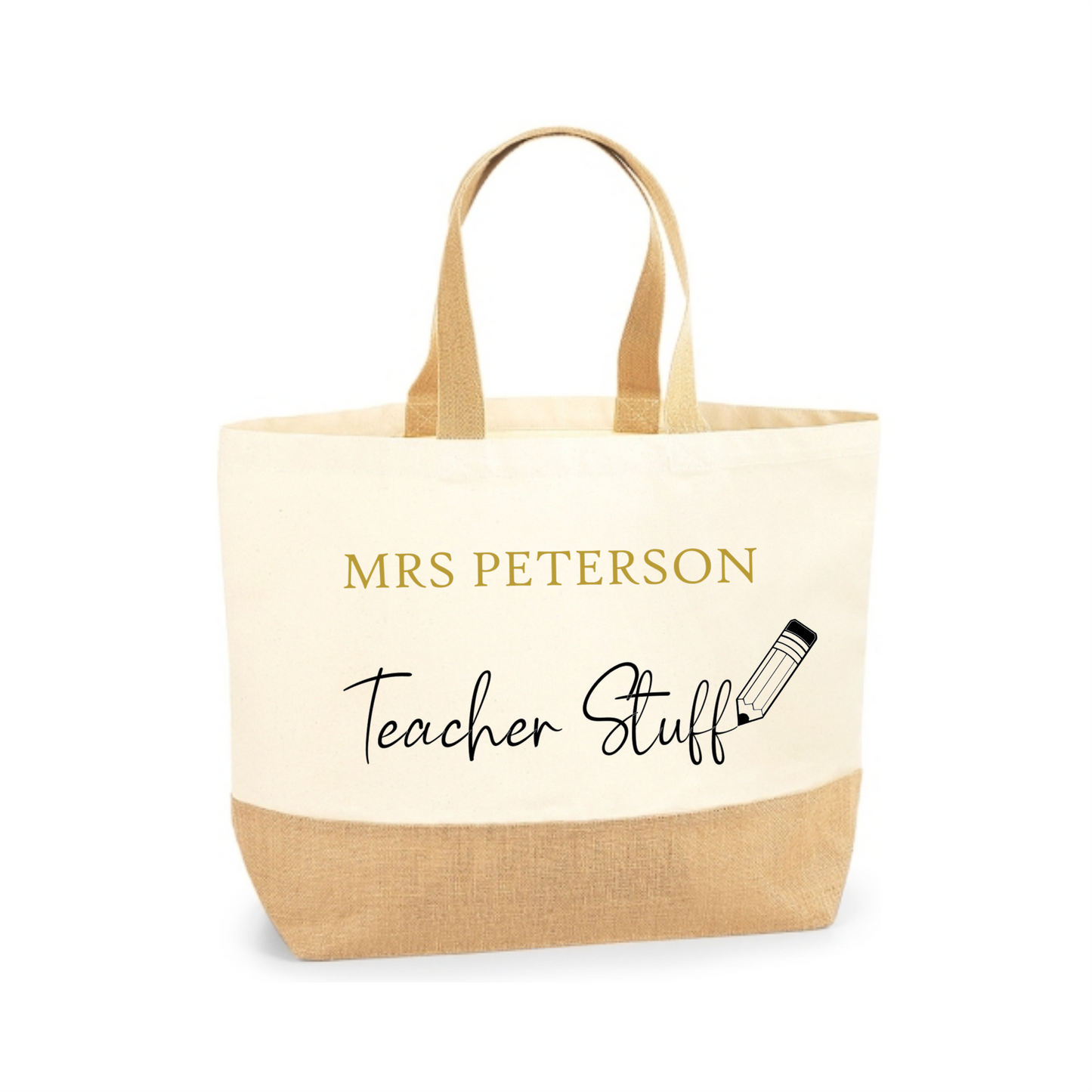 XL Canvas Teacher Tote