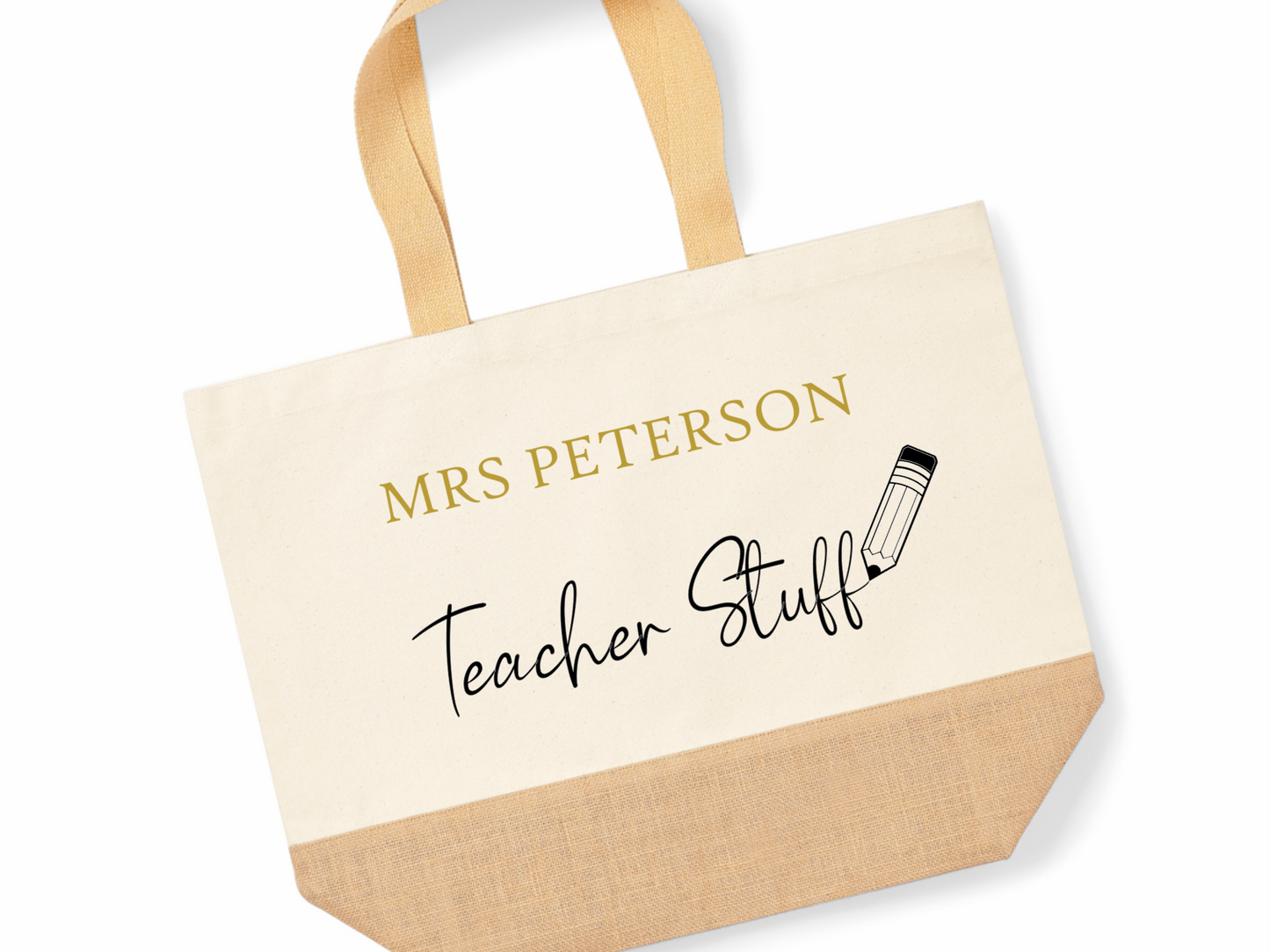 XL Canvas Teacher Tote