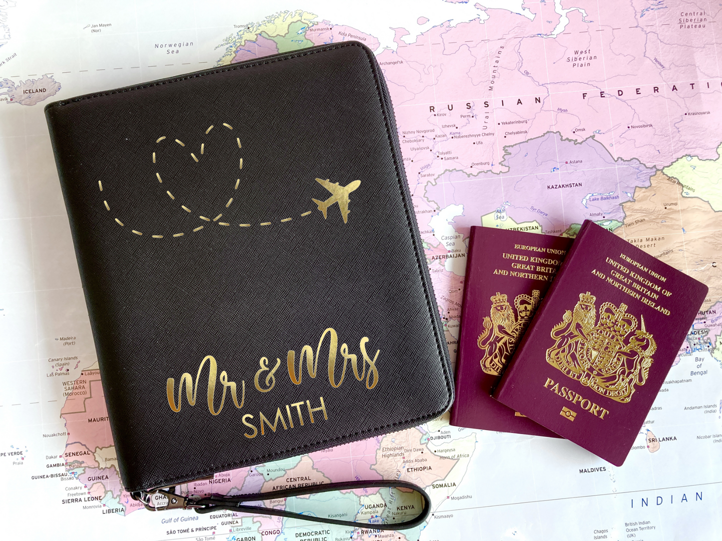 Personalised Faux Leather Travel Wallet