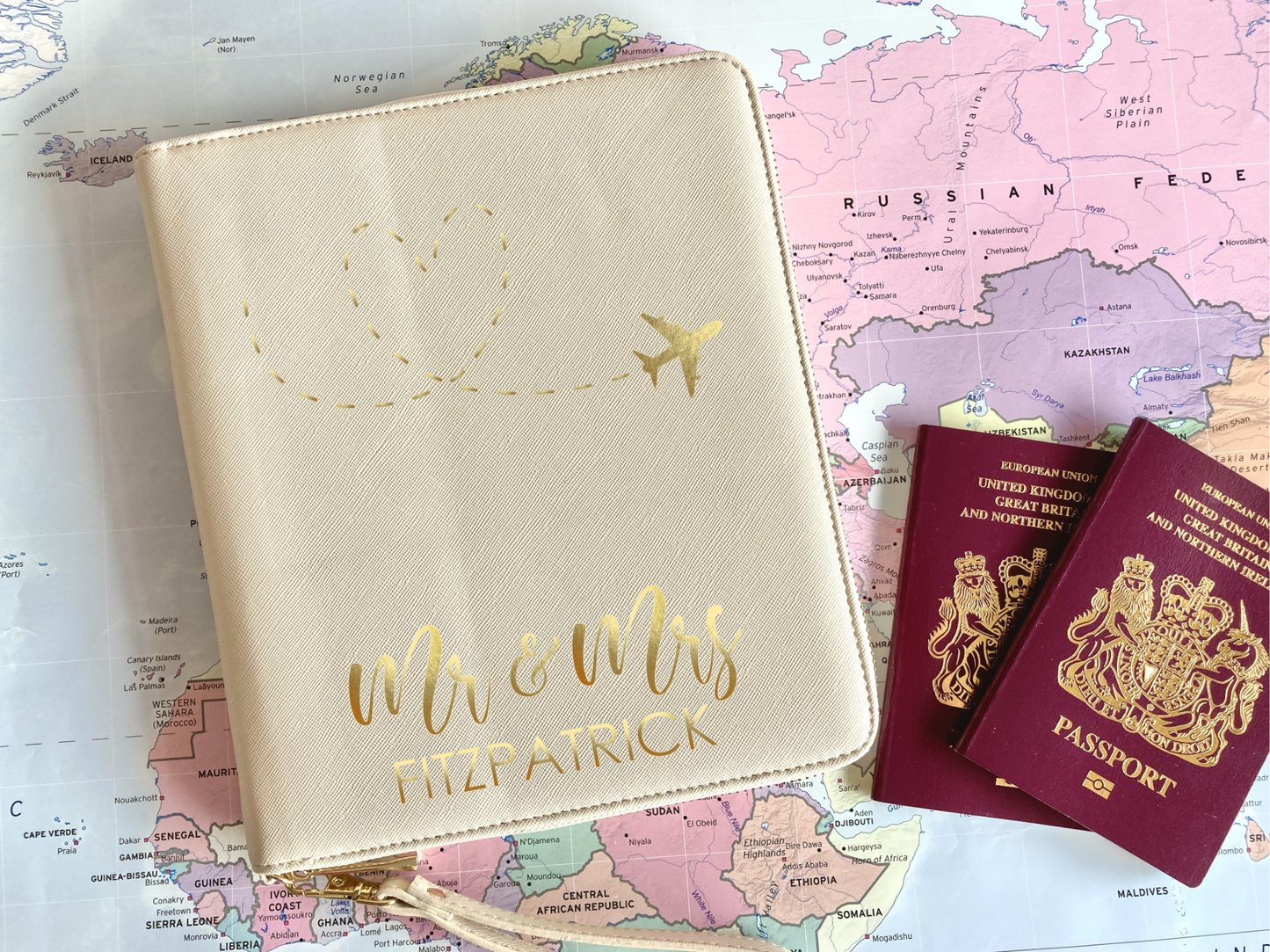 Personalised Faux Leather Travel Wallet