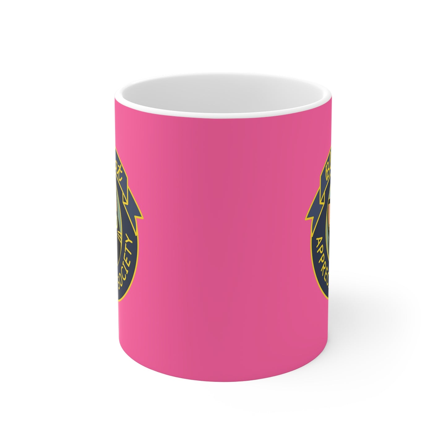 Black Cat Appreciation Society Mug | Pink Coffee Cup