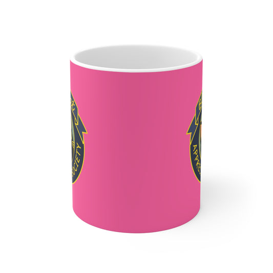 Black Cat Appreciation Society Mug | Pink Coffee Cup