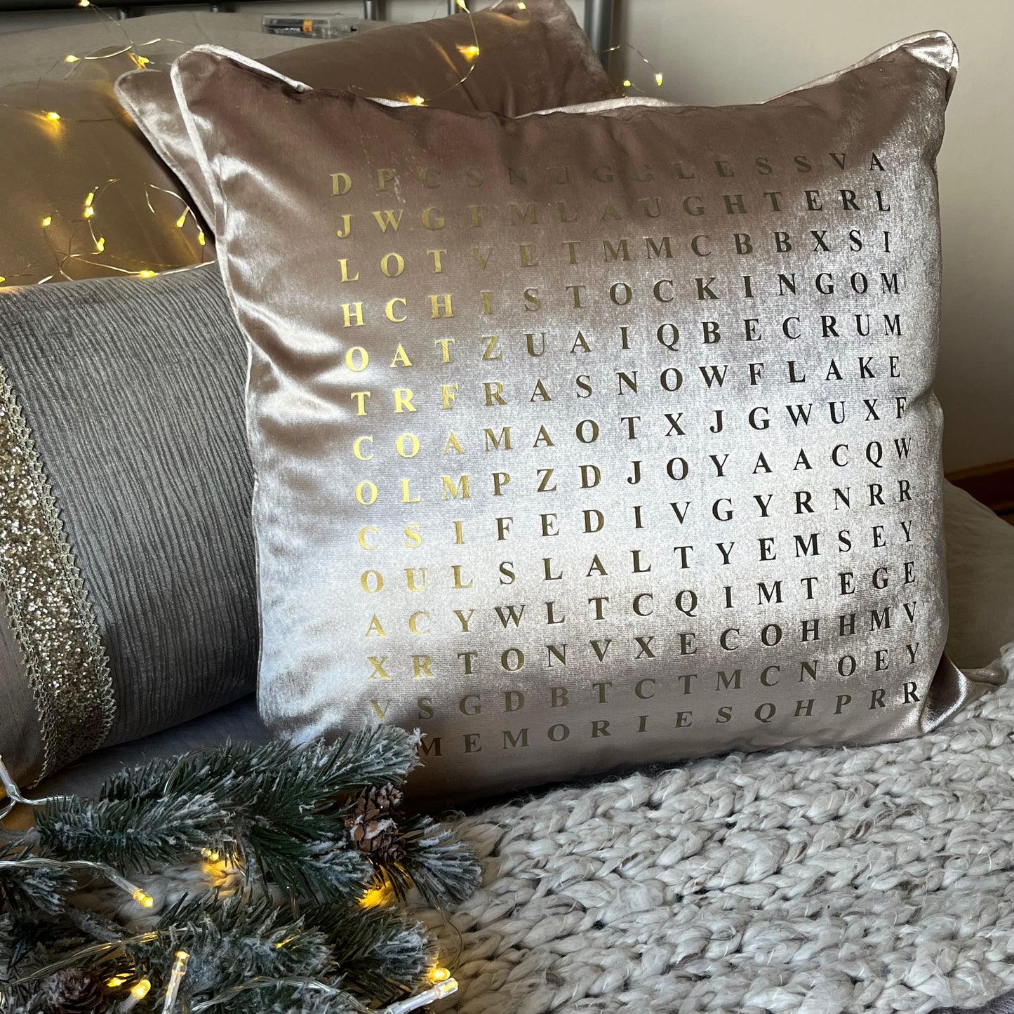 Christmas Word Search Cushion