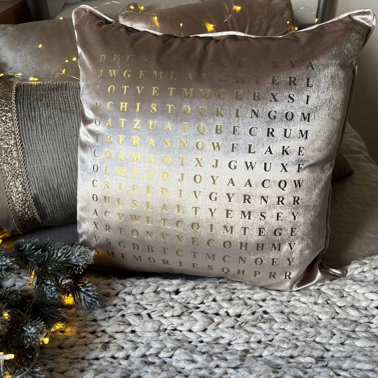 Christmas Word Search Cushion