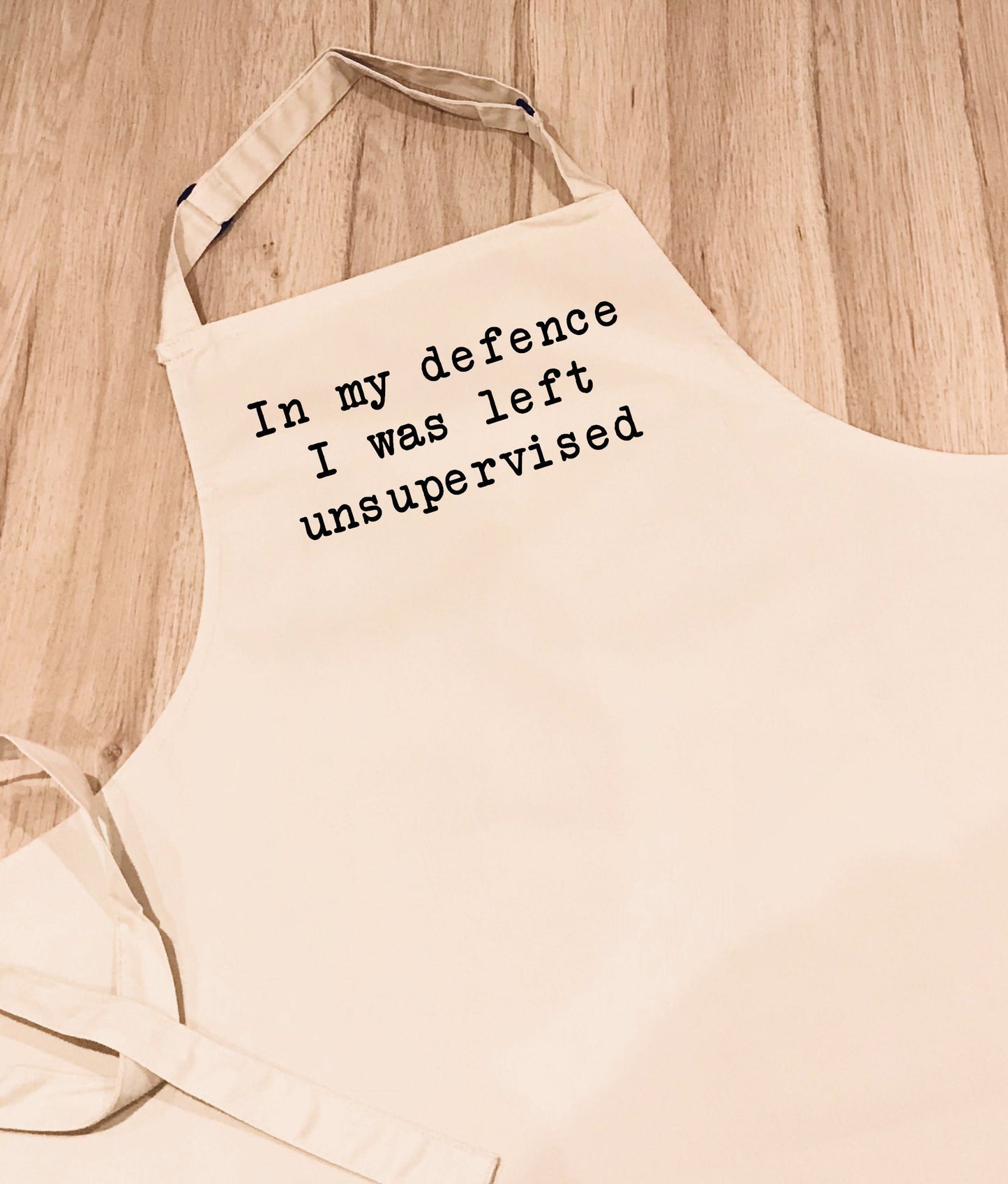 Funny Apron Gift for uni student or child, new home, moving out, unsupervised apron, no supervision, cooking or craft, student life
