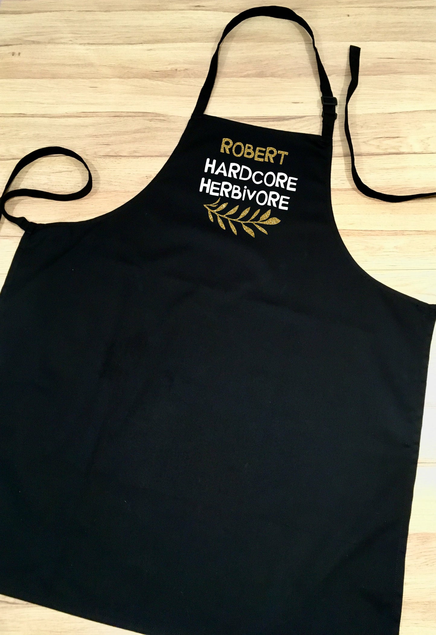 Hardcore Herbivore - Funny Apron Gift - uni student - vegan - vegetarian cooking - meat free kitchen - kind to animals