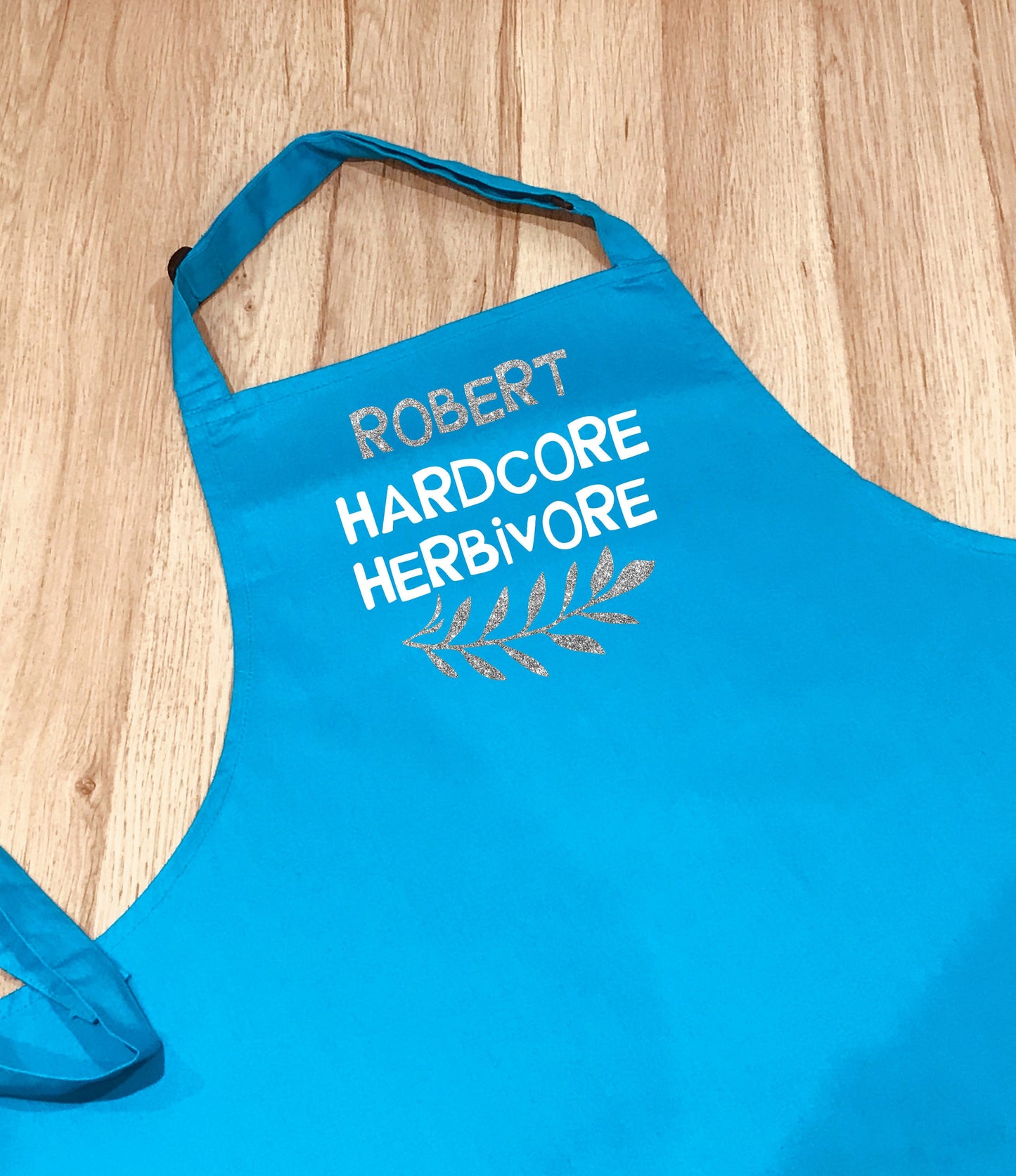 Hardcore Herbivore - Funny Apron Gift - uni student - vegan - vegetarian cooking - meat free kitchen - kind to animals