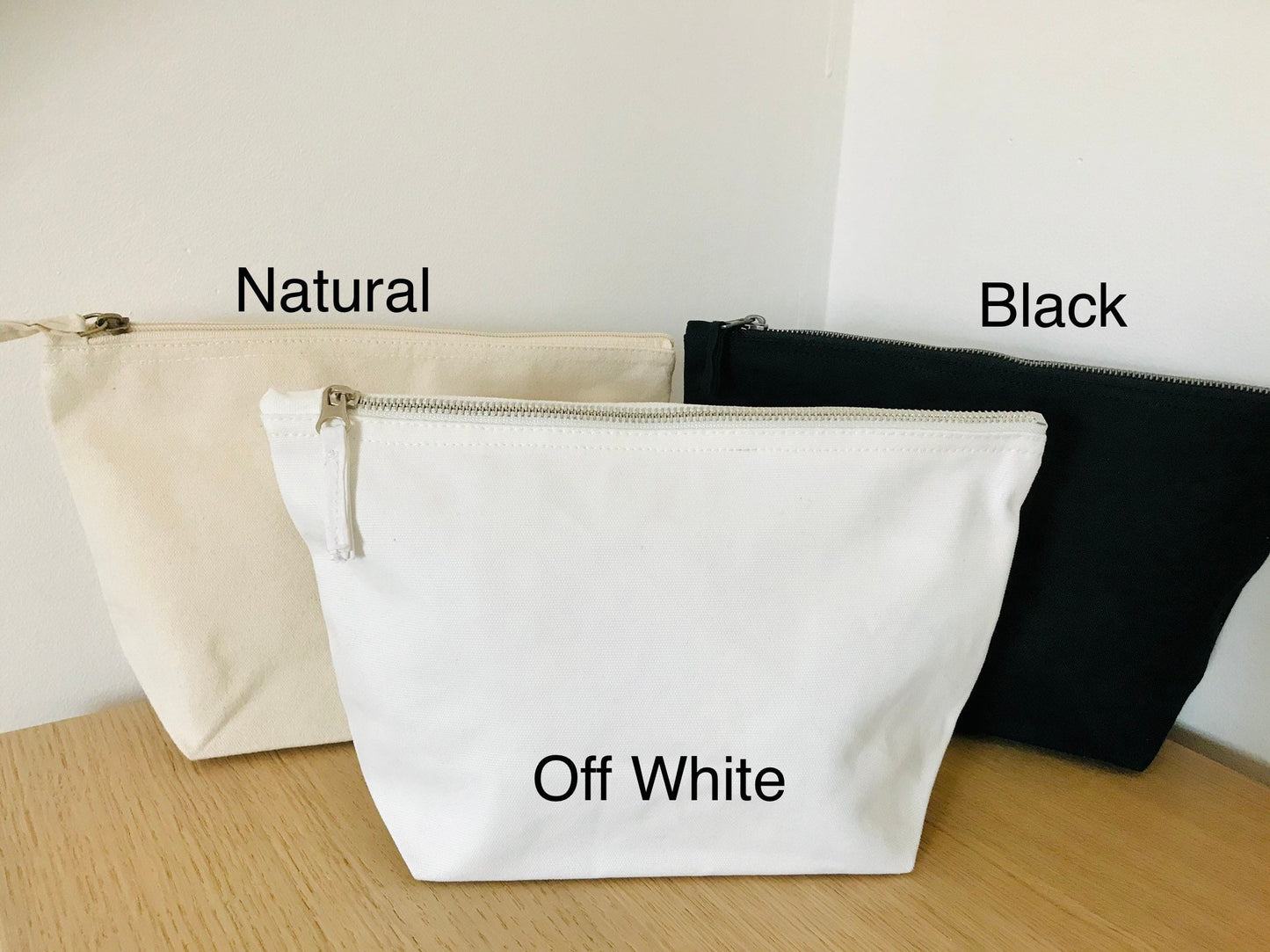 Personalised makeup bag for mum - cotton Canvas bag, zip pouch, mummy since, est date, mothers day gift, handbag organiser