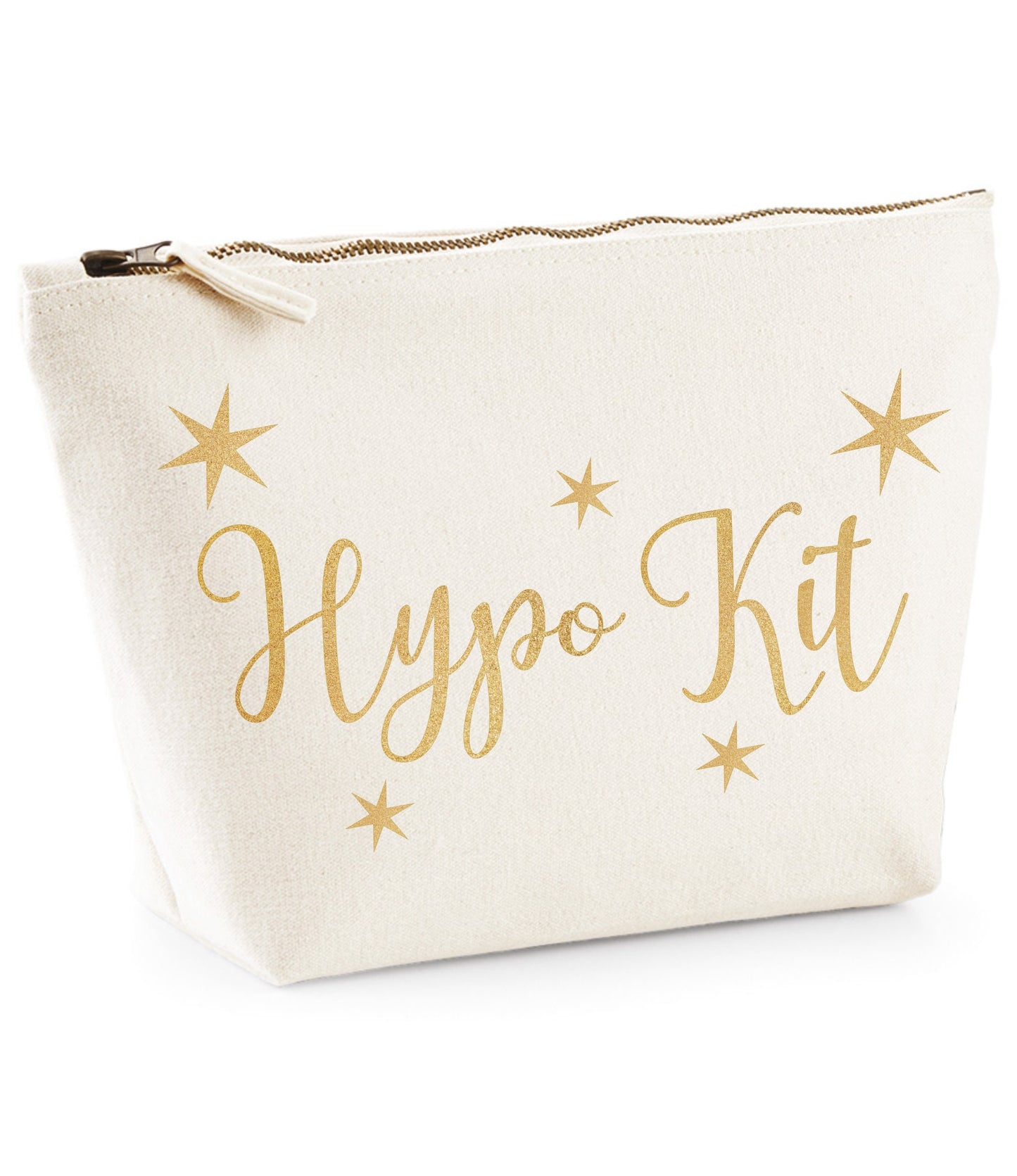 Canvas Hypo Kit bag, emergency zip pouch, diabetic kit, lifesaving