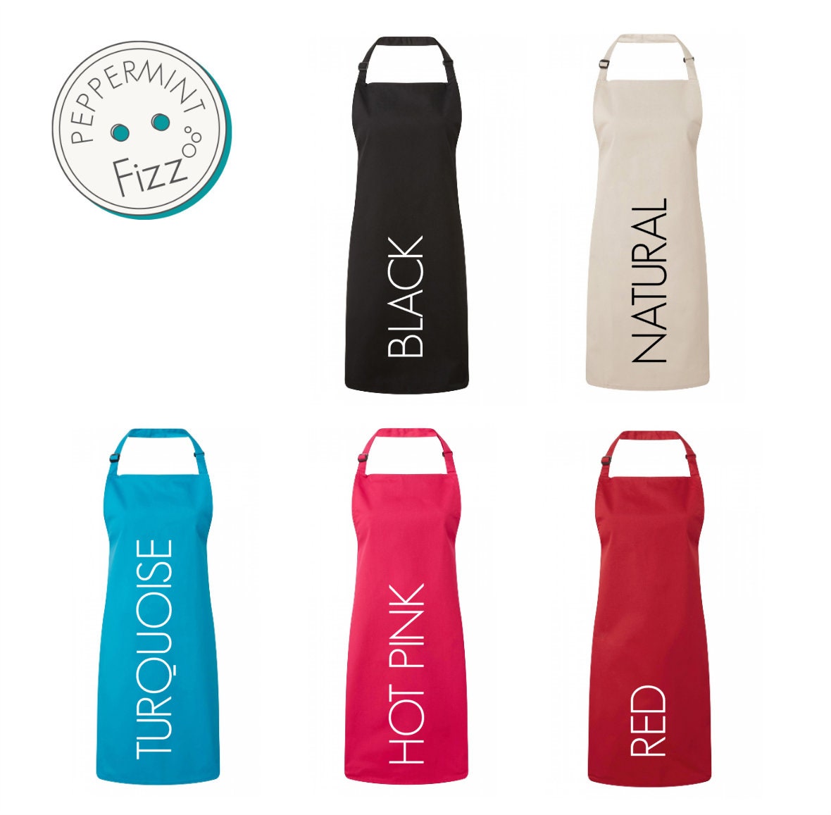 Couples Set of 2 Aprons - Head / Sous chef - Personalised 2nd Wedding Anniversary Gift - Mr & Mrs -  Custom married name est year