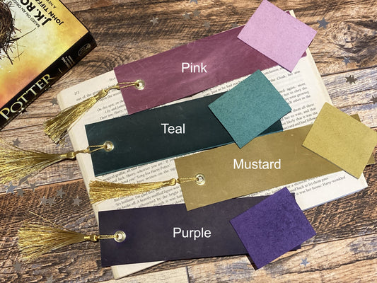 Leather Personalised bookmark, Love Reading - magical theme gift, gift for kids, reading gift, bookworm, back to school - wizard theme