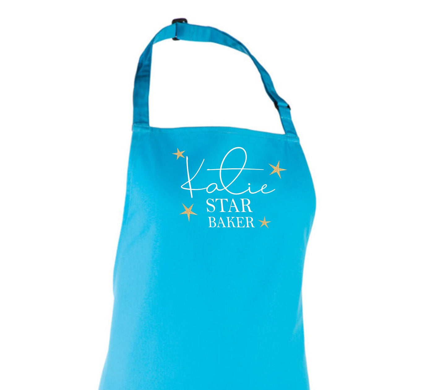 Star Baker Personalised Apron  - For Mum, Kids - Glitter stars, fun childrens cooking apron for baking boys and girls