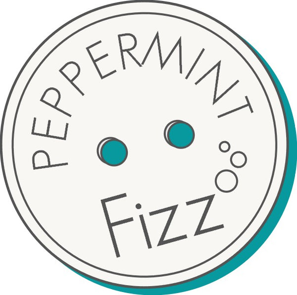 peppermint fizz logo button