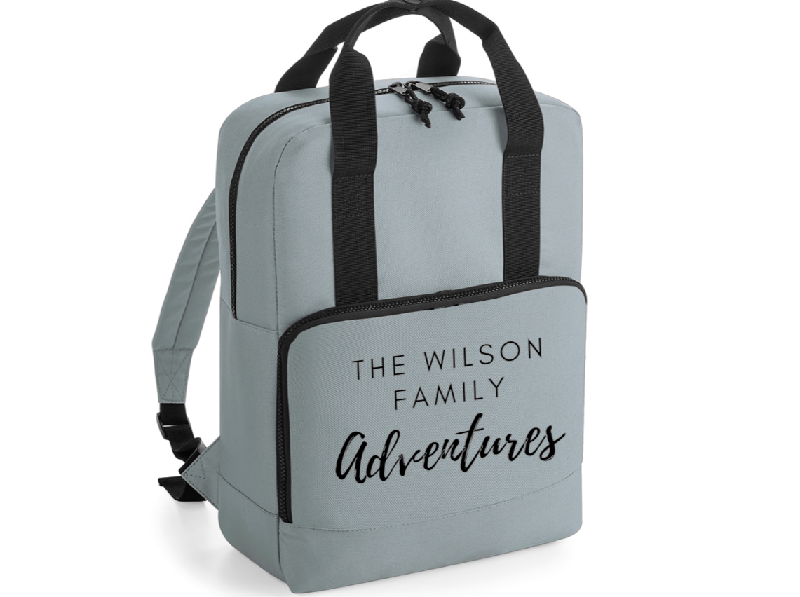 SAMPLE SALE! Grey Cooler Backpack - Family Adventure