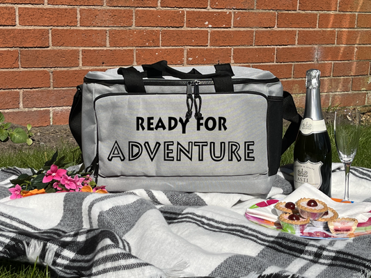 Grey Picnic Cool Bag - Ready For Adventure