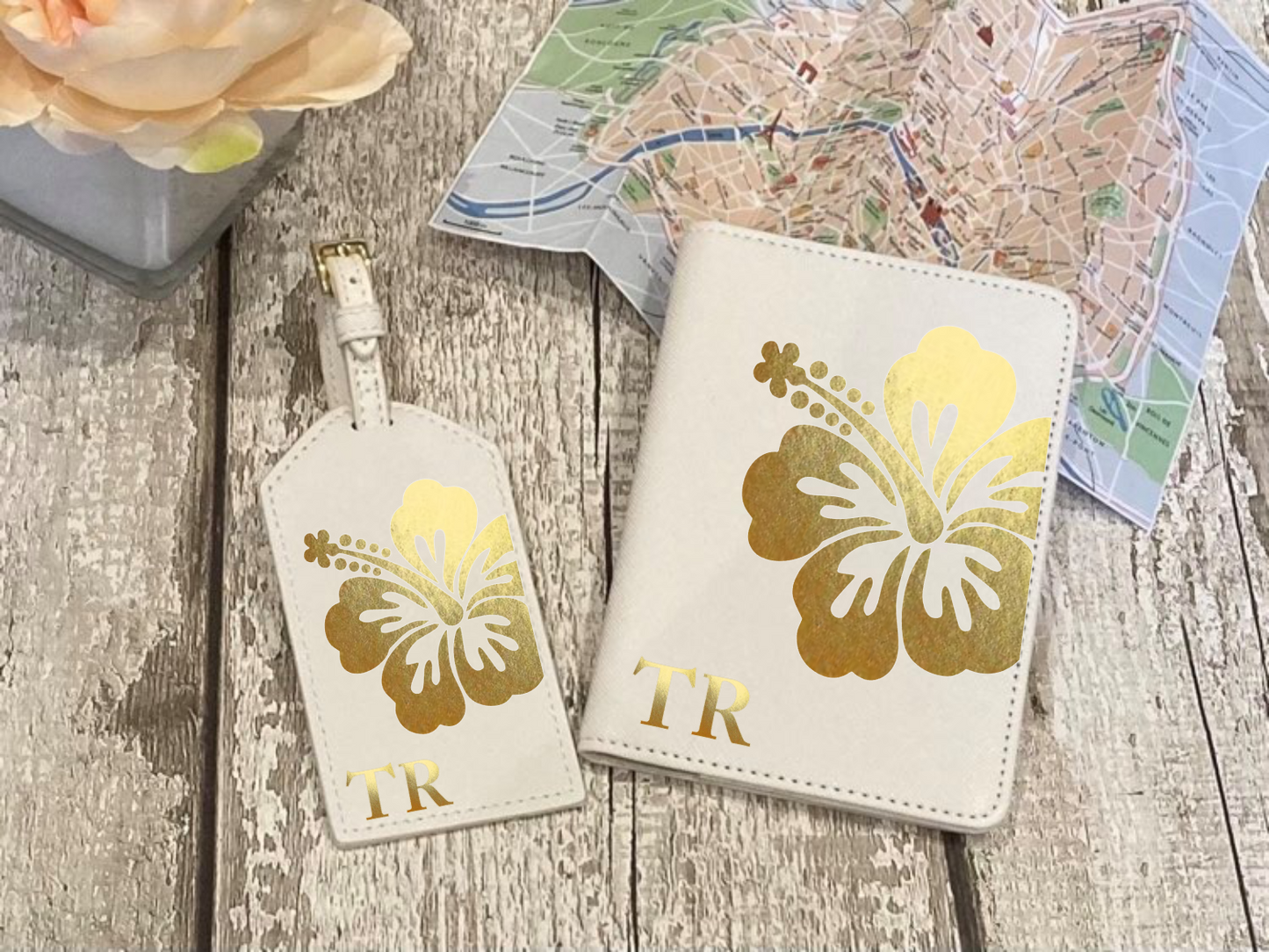 Passport Holder and Luggage Tag Set