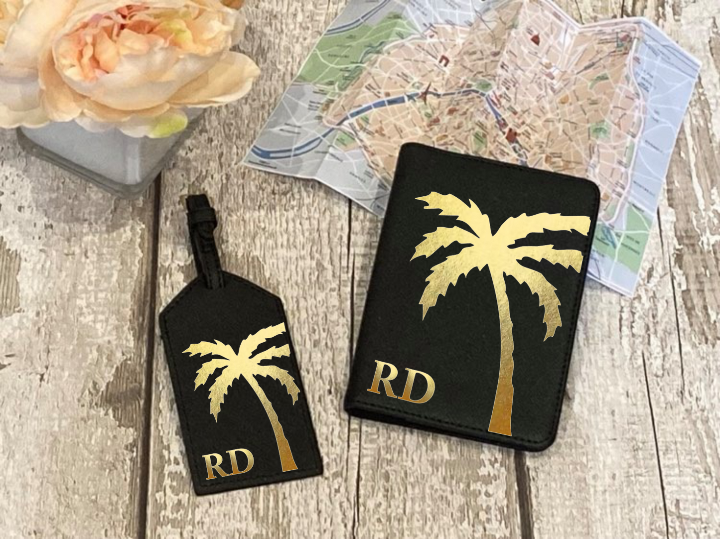 Passport Holder and Luggage Tag Set