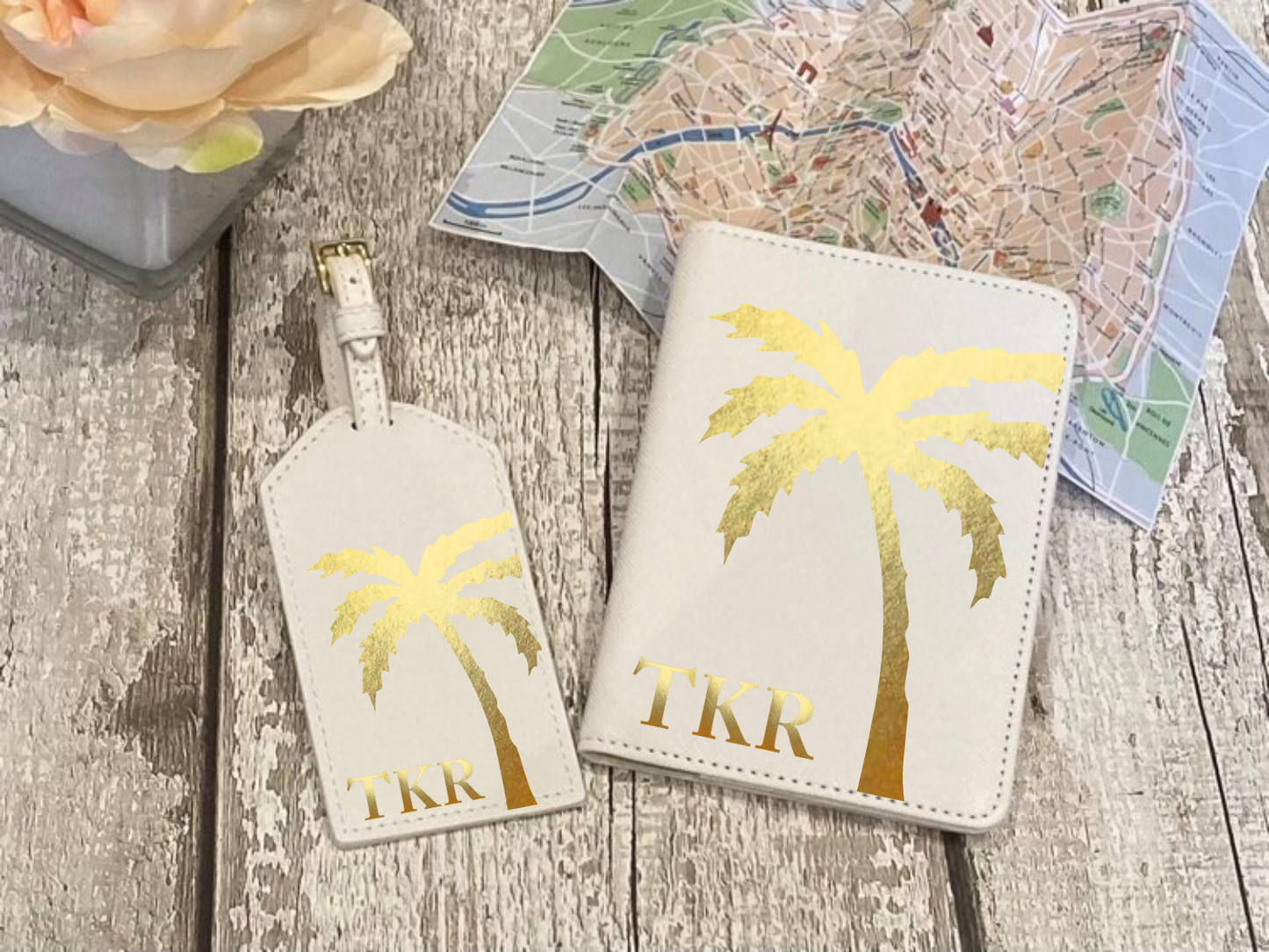 Passport Holder and Luggage Tag Set