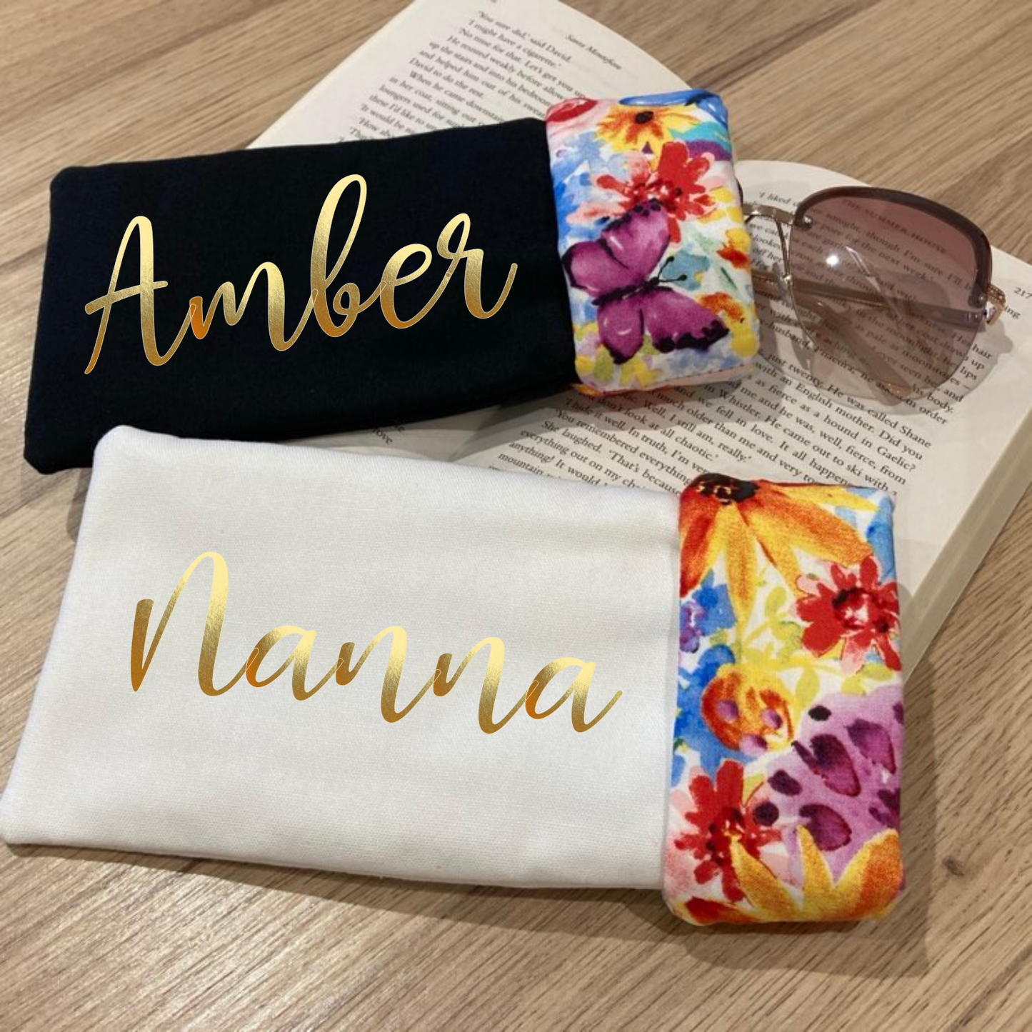 Personalised Floral Sunglasses Pouch