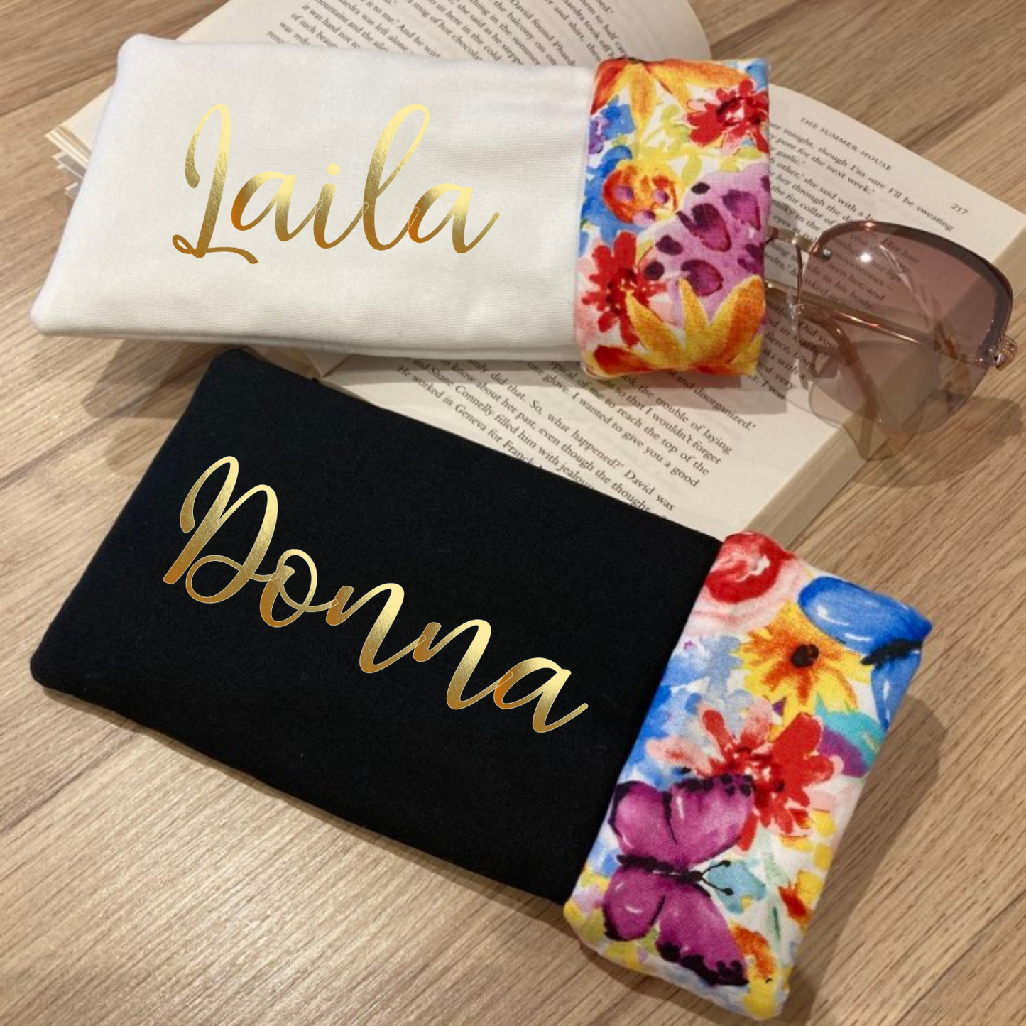 Personalised Floral Sunglasses Pouch