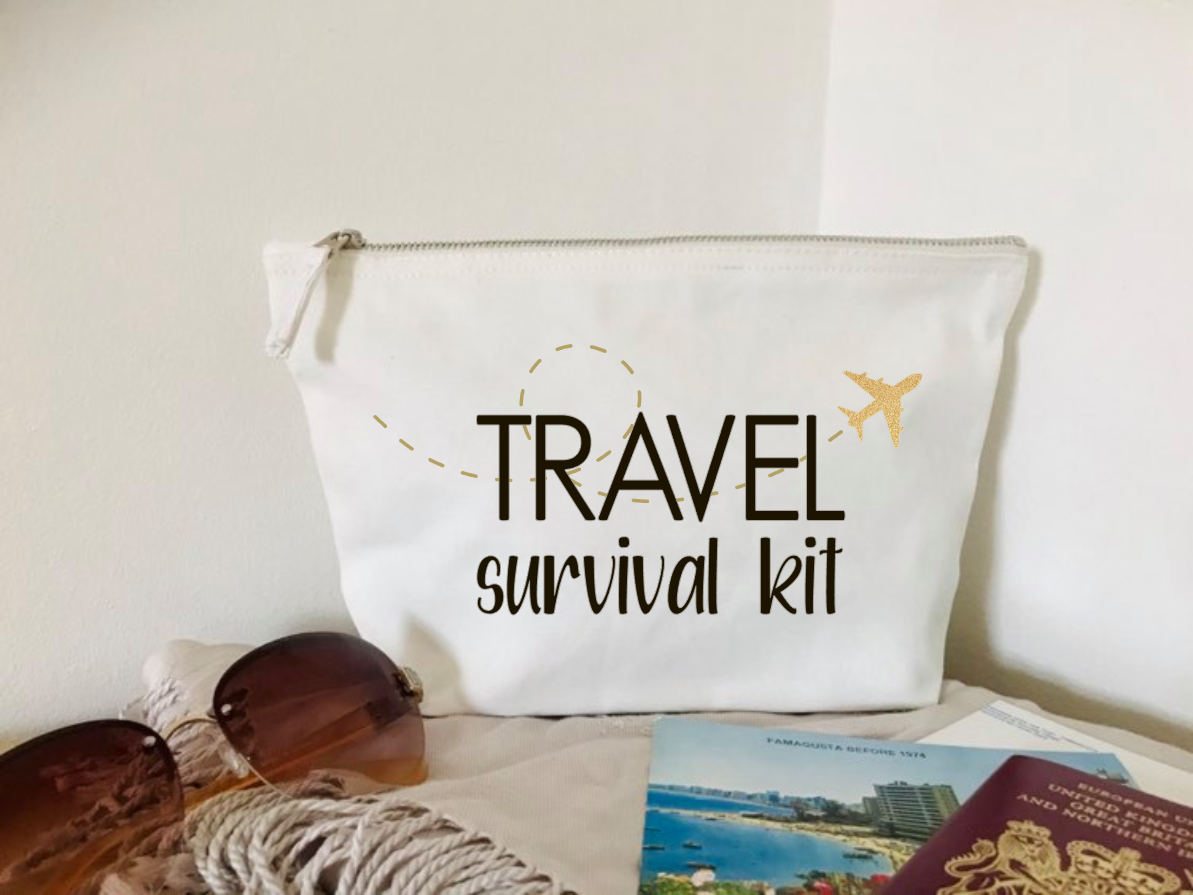 SECONDS SALE Travel Survival Kit Canvas Bag